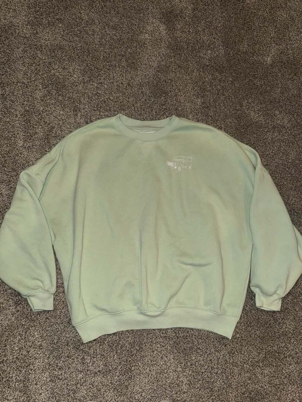 PacSun Land Rover Sweatshirt Size M Green Graphic Crewneck